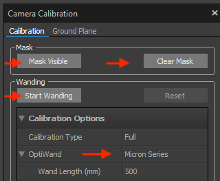  Wand configuration & Masking