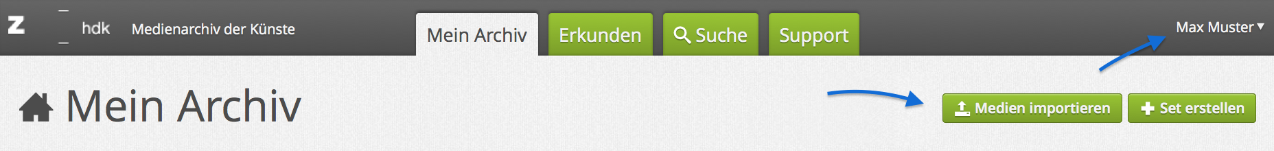 1_importieren_von_medien_mein_archiv_mit_pfeilen.png
